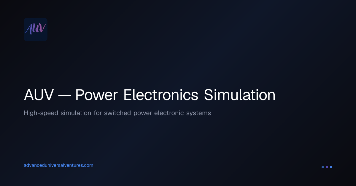 AUV — Power Electronics Simulation